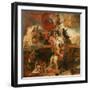The Death of Nelson at the Battle of Trafalgar, 21 October 1805, 1806 (Oil on Canvas)-Samuel Drummond-Framed Giclee Print