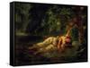 The Death of Ophelia, 1844-Eugene Delacroix-Framed Stretched Canvas