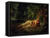 The Death of Ophelia, 1844-Eugene Delacroix-Framed Stretched Canvas