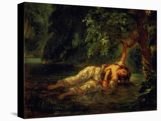 The Death of Ophelia, 1844-Eugene Delacroix-Stretched Canvas