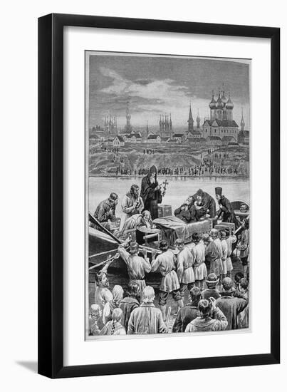 The Death of Patriarch Nikon at the Kotorosl River in Tropino-Nikolai Dmitrievich Dmitriev-Orenburgsky-Framed Giclee Print