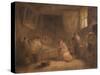 The Death of Poussin-Francois-Marius Granet-Stretched Canvas