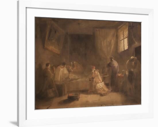 The Death of Poussin-Francois-Marius Granet-Framed Giclee Print