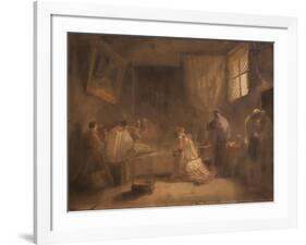 The Death of Poussin-Francois-Marius Granet-Framed Giclee Print