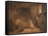 The Death of Poussin-Francois-Marius Granet-Framed Stretched Canvas