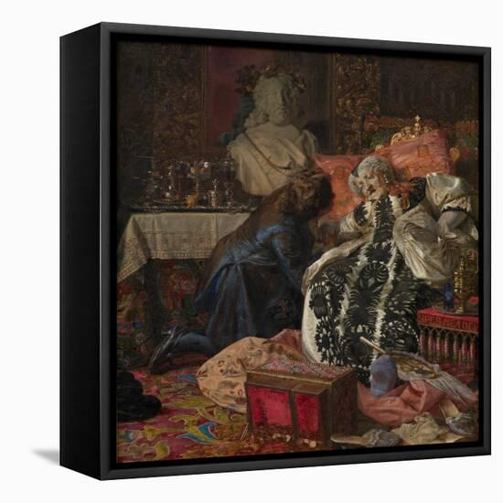 The Death of Queen Sophie Amalie, 1882-Kristian Zahrtmann-Framed Stretched Canvas