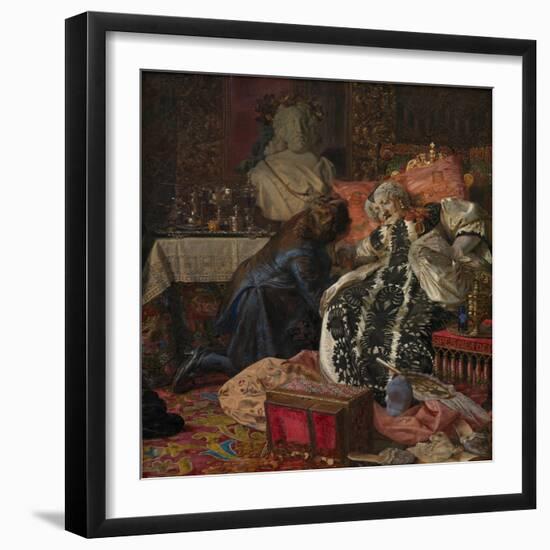 The Death of Queen Sophie Amalie, 1882-Kristian Zahrtmann-Framed Giclee Print