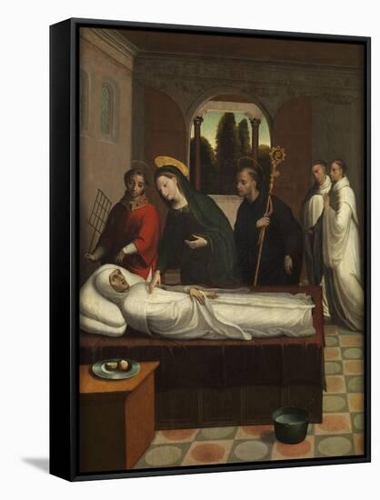 The Death of Saint Bernard, Ca. 1545-Juan Correa de Vivar-Framed Stretched Canvas
