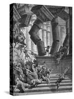 The death of Samson - Bible-Gustave Dore-Stretched Canvas