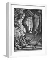 The death of Samson - Bible-Gustave Dore-Framed Giclee Print