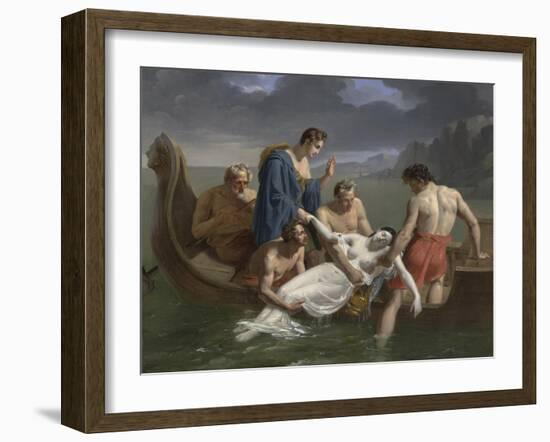 The Death of Sappho, 1819-Pierre Antoine Augustin Vafflard-Framed Giclee Print