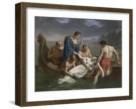 The Death of Sappho, 1819-Pierre Antoine Augustin Vafflard-Framed Giclee Print