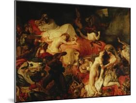 The Death of Sardanapal-Eugene Delacroix-Mounted Giclee Print