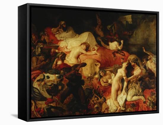 The Death of Sardanapal-Eugene Delacroix-Framed Stretched Canvas