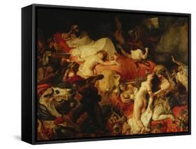 The Death of Sardanapal-Eugene Delacroix-Framed Stretched Canvas