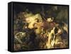 The Death of Sardanapalus-Eugene Delacroix-Framed Stretched Canvas