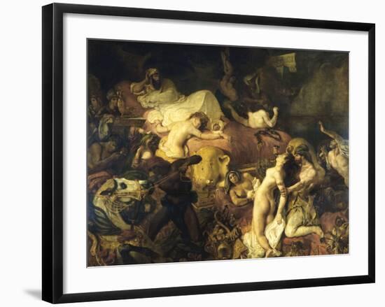 The Death of Sardanapalus-Eugene Delacroix-Framed Giclee Print