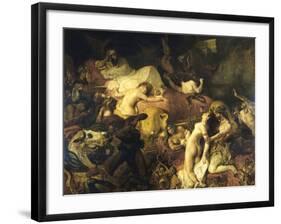 The Death of Sardanapalus-Eugene Delacroix-Framed Giclee Print