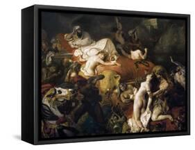 The Death of Sardanapalus-Eugene Delacroix-Framed Stretched Canvas