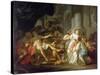The Death of Seneca-Jacques Louis David-Stretched Canvas