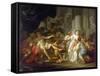 The Death of Seneca-Jacques Louis David-Framed Stretched Canvas