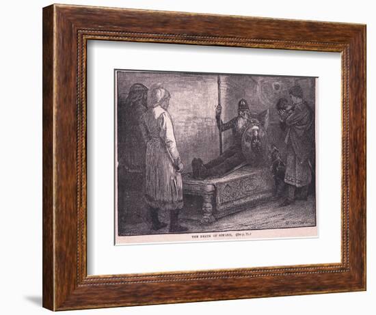 The Death of Siward Ad 1057-Edward Frederick Brewtnall-Framed Giclee Print