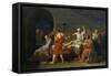 The Death of Socrates, 1787-Jacques Louis David-Framed Stretched Canvas
