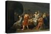 The Death of Socrates, 1787-Jacques Louis David-Stretched Canvas