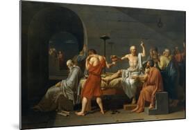 The Death of Socrates, 1787-Jacques Louis David-Mounted Giclee Print