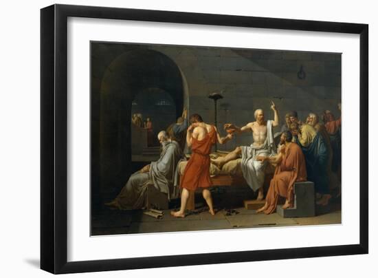 The Death of Socrates, 1787-Jacques Louis David-Framed Giclee Print