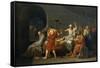 The Death of Socrates, 1787-Jacques Louis David-Framed Stretched Canvas