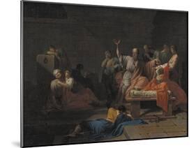 The Death of Socrates, 1787-Jean Francois Pierre Peyron-Mounted Giclee Print