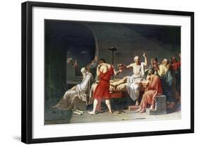 The Death of Socrates, 4th Century Bc-Jacques-Louis David-Framed Giclee Print