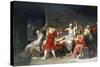 The Death of Socrates, 4th Century Bc-Jacques-Louis David-Stretched Canvas