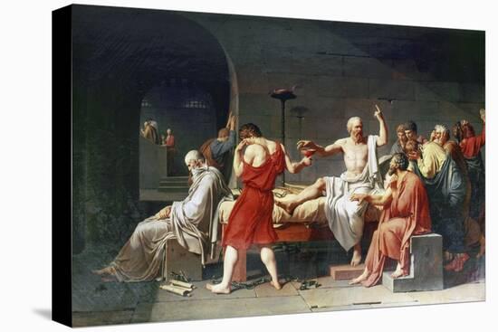 The Death of Socrates, 4th Century Bc-Jacques-Louis David-Stretched Canvas