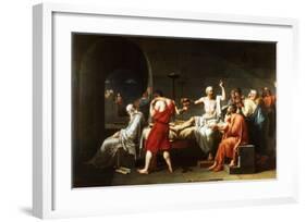 The Death of Socrates, c.1787-Jacques-Louis David-Framed Art Print