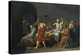 The Death of Socrates-Jacques-Louis David-Stretched Canvas