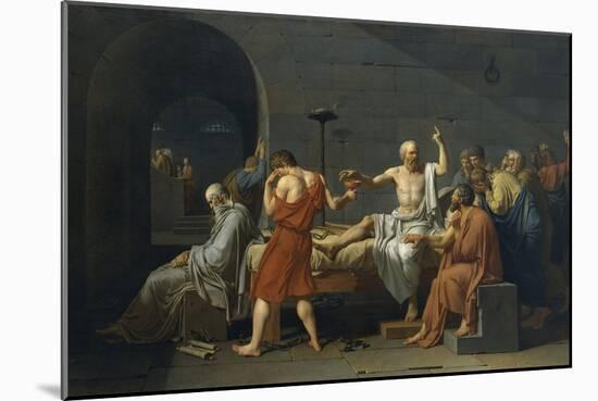 The Death of Socrates-Jacques-Louis David-Mounted Premium Giclee Print