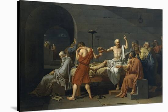 The Death of Socrates-Jacques-Louis David-Stretched Canvas