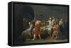 The Death of Socrates-Jacques-Louis David-Framed Stretched Canvas