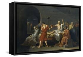 The Death of Socrates-Jacques-Louis David-Framed Stretched Canvas