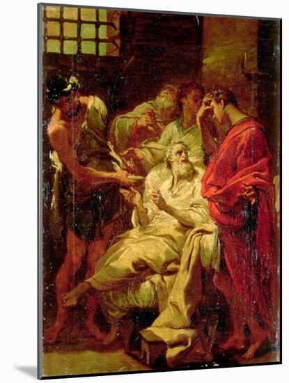 The Death of Socrates-Gaetano Previati-Mounted Giclee Print