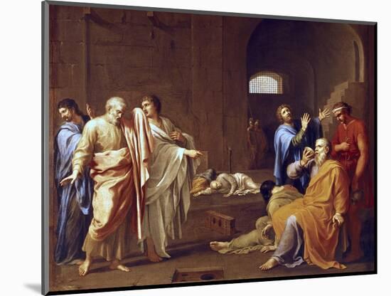 The Death of Socrates-Charles Alphonse Dufresnoy-Mounted Art Print