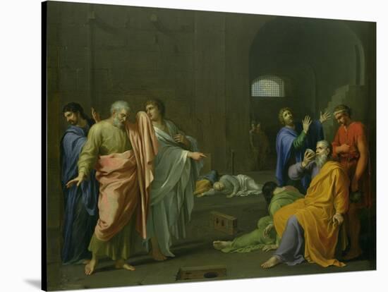 The Death of Socrates-Charles Alphonse Dufresnoy-Stretched Canvas