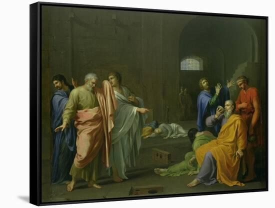 The Death of Socrates-Charles Alphonse Dufresnoy-Framed Stretched Canvas