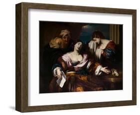 The Death of Sophonisba, 1665-1667 (Oil on Canvas)-Nicolas Regnier-Framed Giclee Print