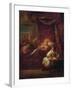 The Death of St. Ambrose, before 1706 (Oil on Canvas)-Bon De Boulogne-Framed Giclee Print