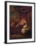 The Death of St. Ambrose, before 1706 (Oil on Canvas)-Bon De Boulogne-Framed Giclee Print