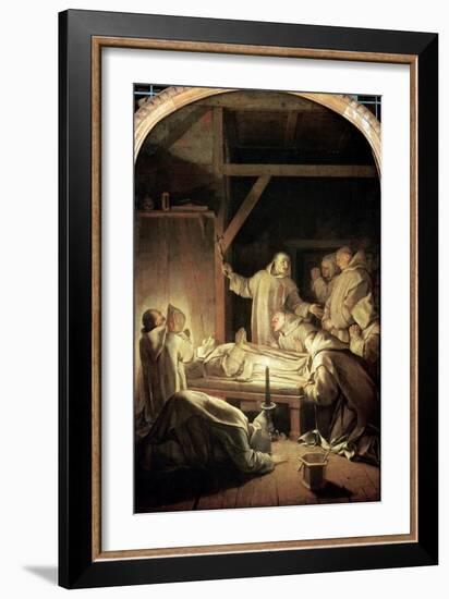 The Death of St. Bruno-Eustache Le Sueur-Framed Giclee Print