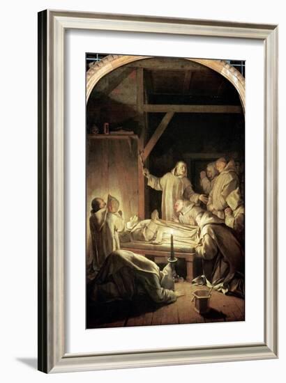 The Death of St. Bruno-Eustache Le Sueur-Framed Giclee Print